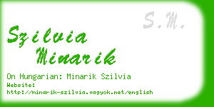 szilvia minarik business card